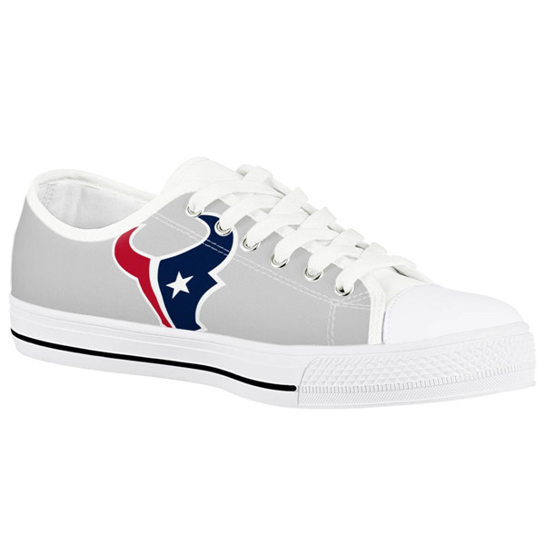 Women's Houston Texans Low Top Canvas Sneakers 006 Women's Houston Texans Low Top Canvas Sneakers 006